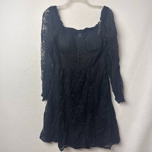 Cosmic Aura dress sz XL  Black Lace long‎ sleeve Fairy Grunge Goth Whimsigoth - Picture 1 of 9